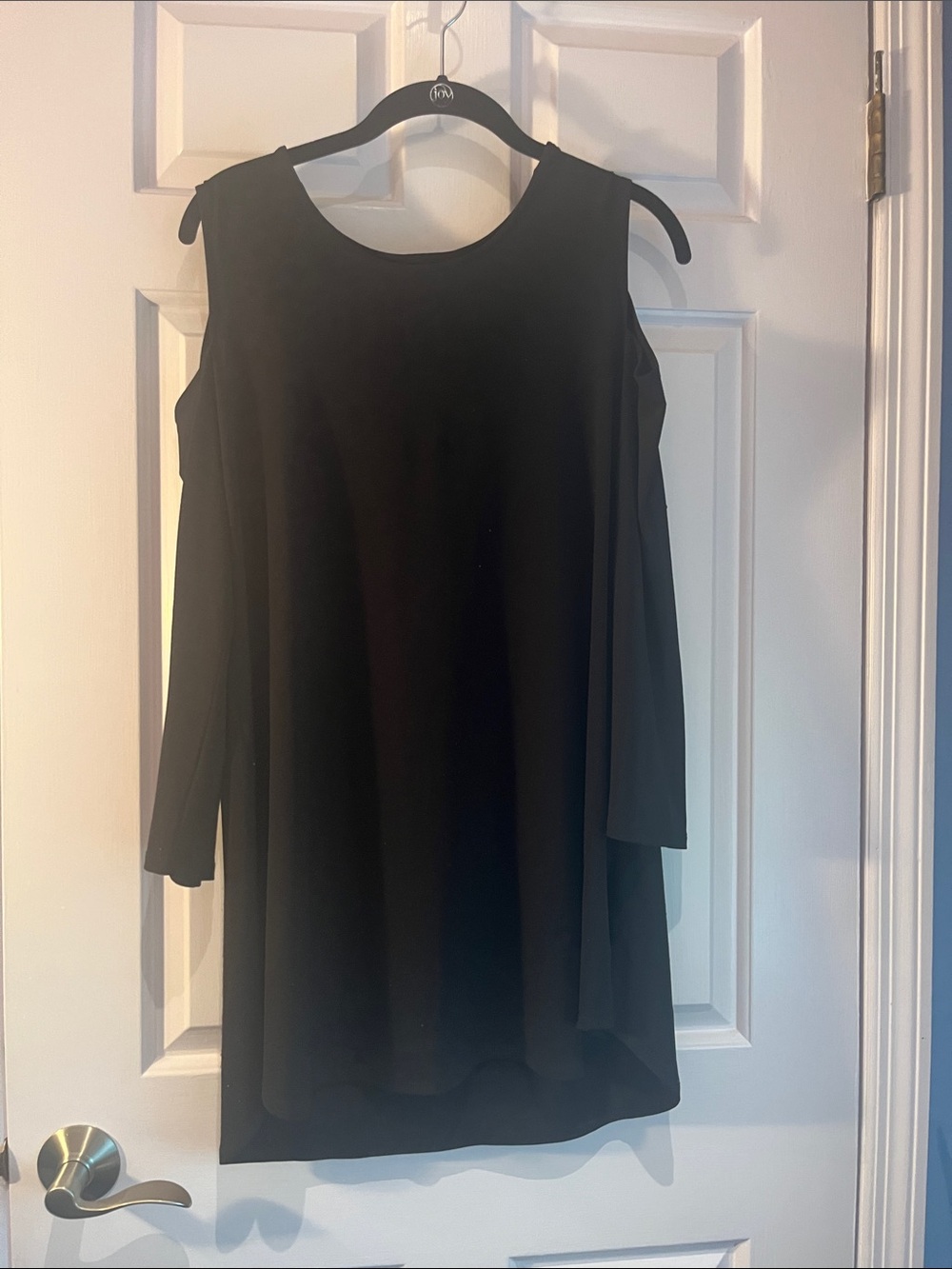 Alfani Black Cold Shoulder Tunic Top